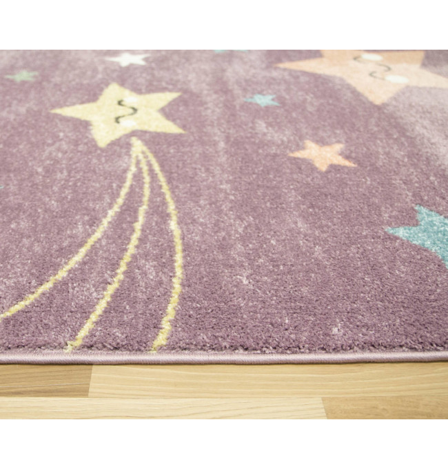 Detský koberec Lima 1296A Hviezdy orgovánový / modrý