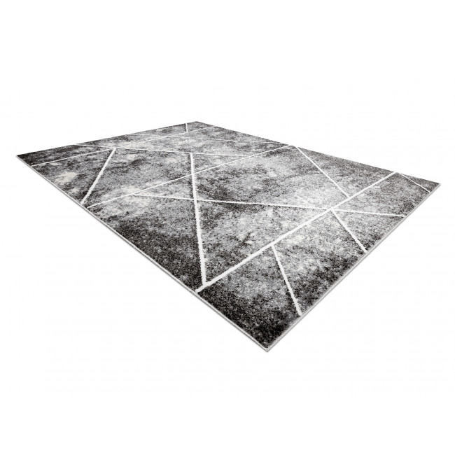Koberec MATEO 8031/644  geometrický, trojuholníky - štrukturálny sivý