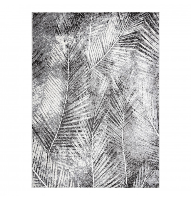 Koberec MATEO 8035/644 palmové listy - strukturální šedý