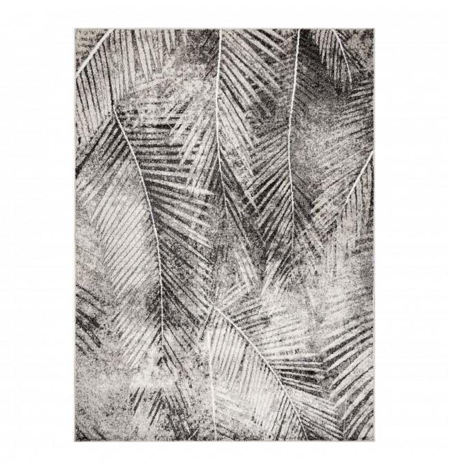 Koberec MATEO 8035/944 palmové listy - štrukturálny sivý / béžový