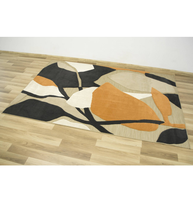 Šňůrkový koberec Reni 24504/732 krémový/černý/oranžový