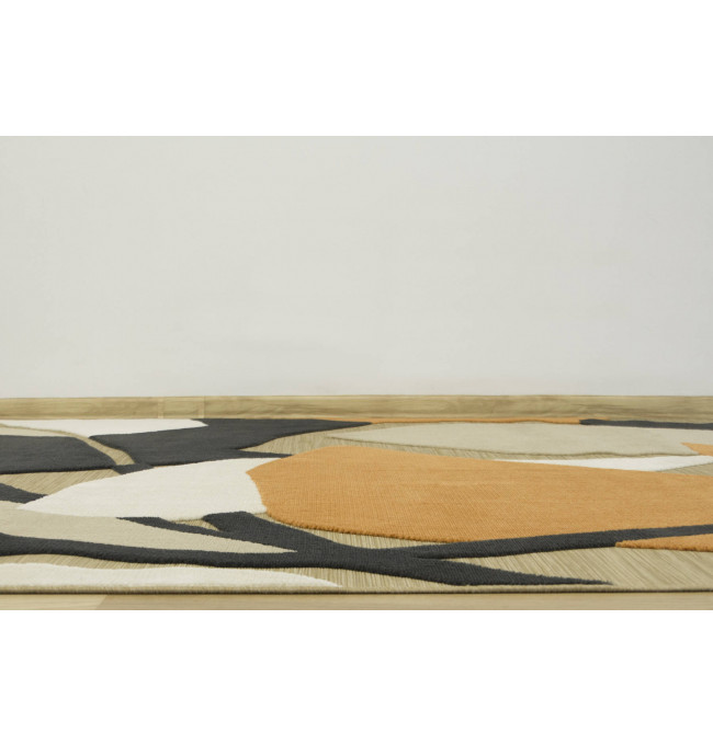 Šnúrkový koberec Reni 24504/732 krémový/čierny/oranžový