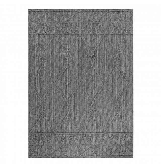 Šnúrkový koberec Patara boho sivý