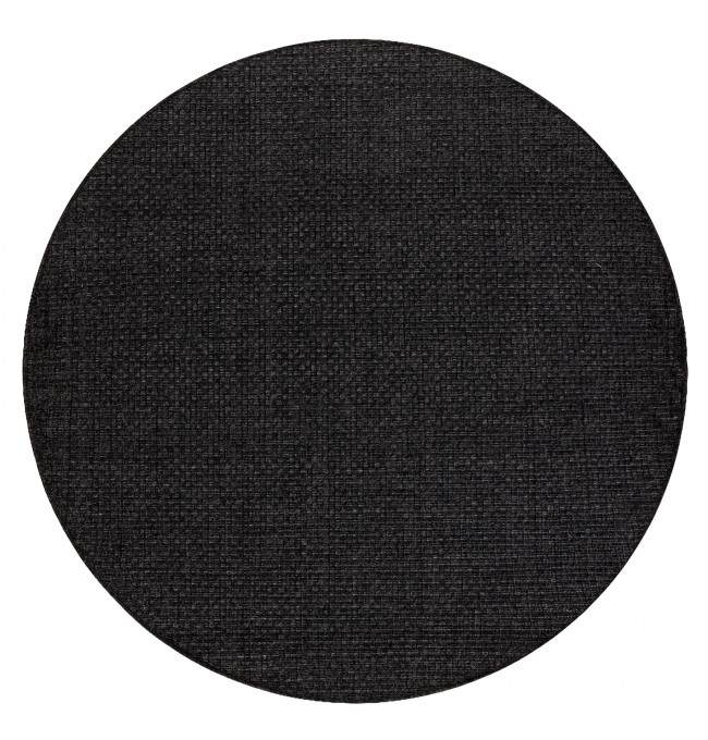 Šnúrkový koberec SIZAL TIMO 0000 čierny kruh 