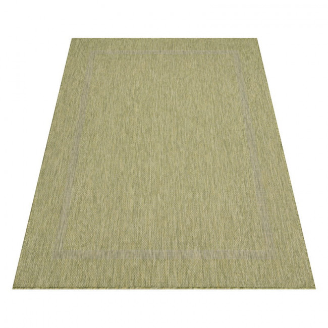 Šňůrkový koberec Relax ramka zelený