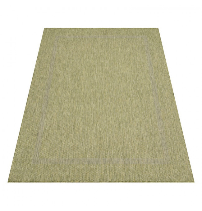 Šnúrkový koberec Relax ramka zelený