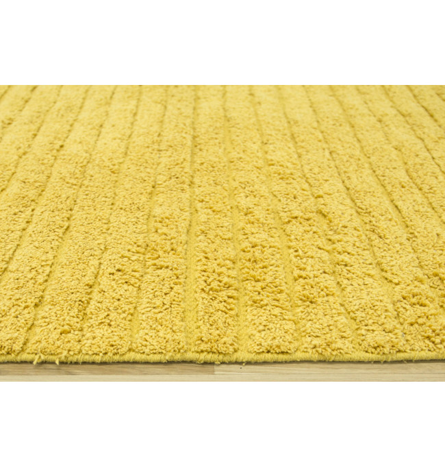 Bavlněný kobereček Kilim s třásněmi žlutý