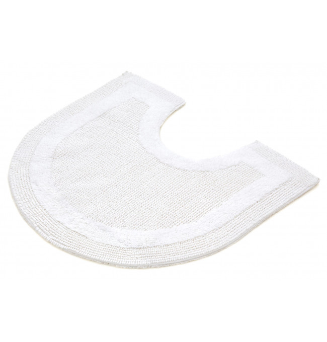 Koupelnový kobereček Keno Elips WC bílý B01 s výřezem