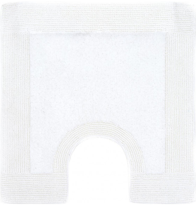 Kúpelňový koberček Keno Quatro WC biely B01 s výrezom