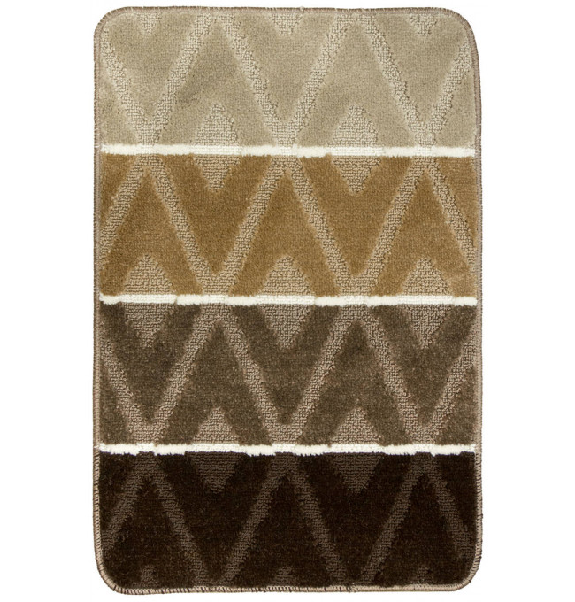 Koupelnový kobereček PALMA béžový / hnědý, kosočtverce