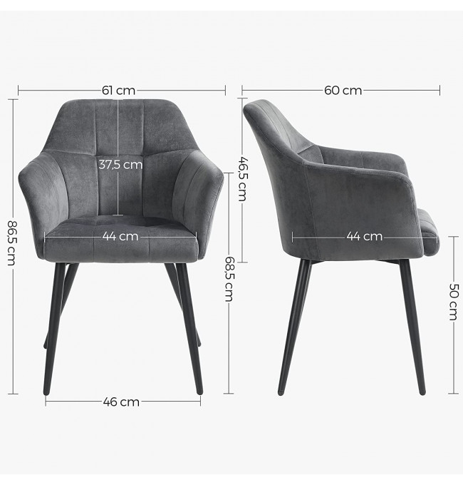Set dvou jídelních židlí LDC071G02 (2 ks)