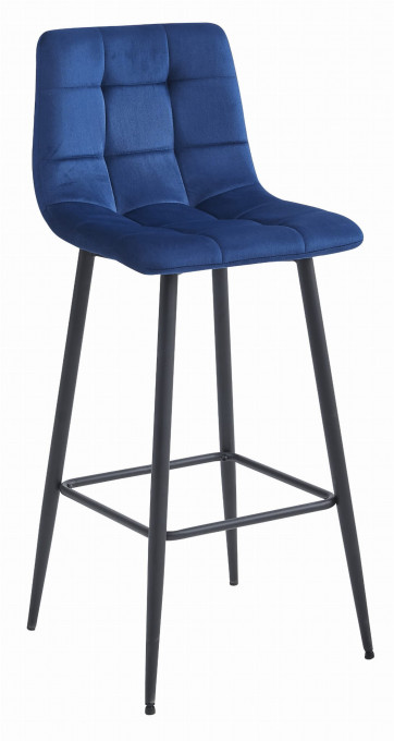 Barová židle ARCETO sametová granátová (černé nohy)