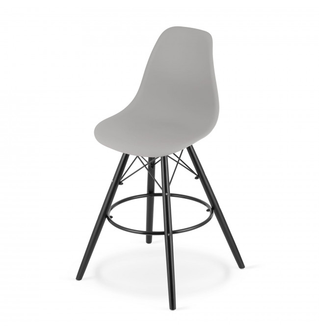 Barová stolička LAMAL sivá (čierne nohy)