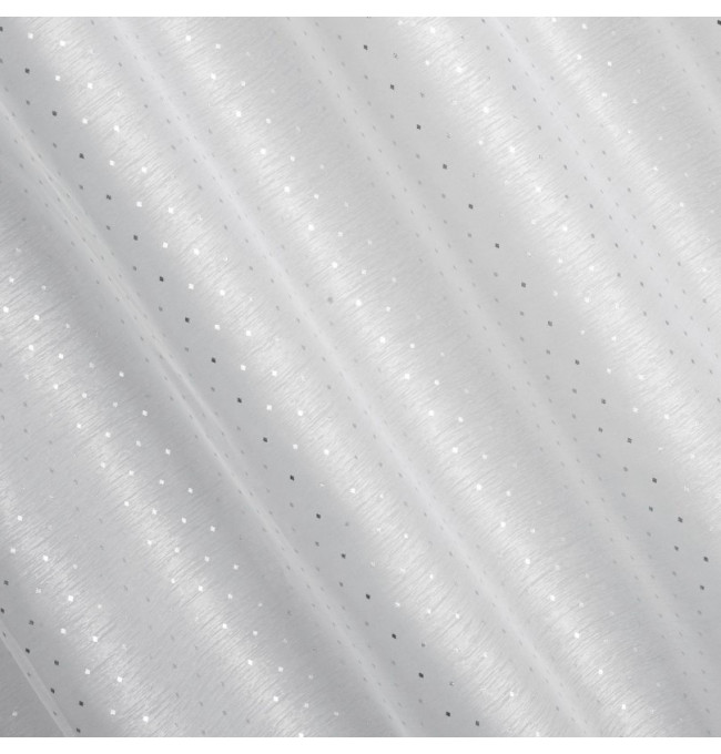 Hotová záclona SIBEL bílo-stříbrná - na pásce