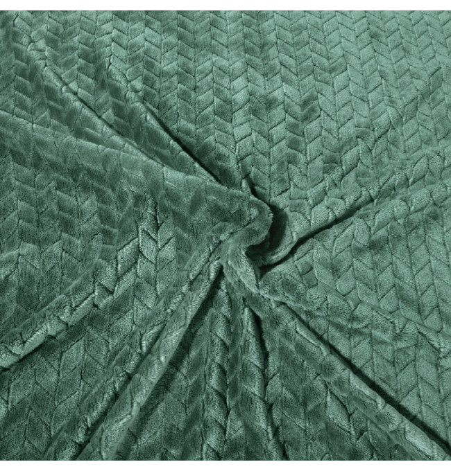 Jemná deka CINDY s reliéfnym vzorom - mätová