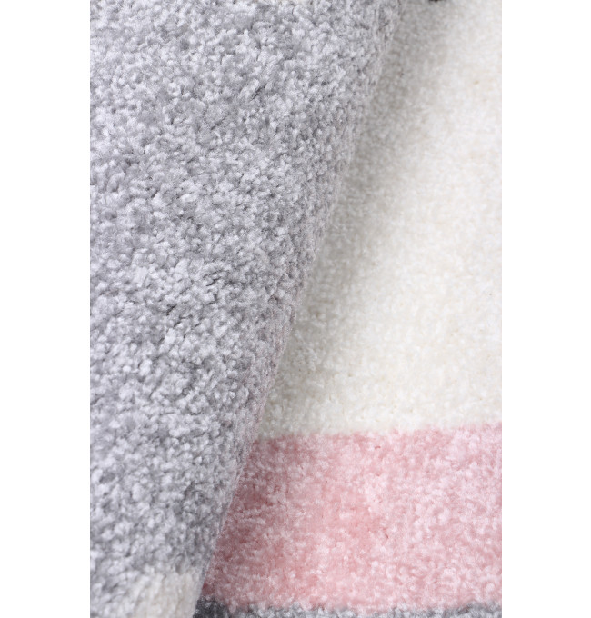 Dětský koberec Kiddy MĚSÍC šedý / růžový