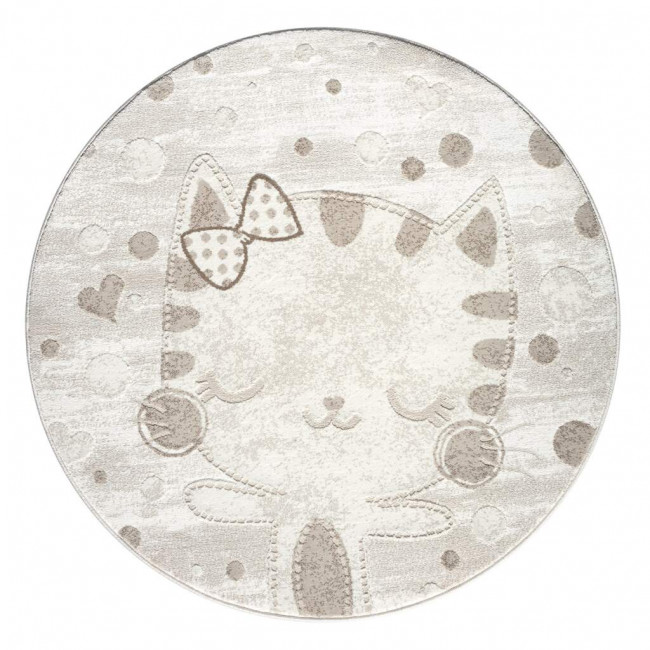 Dětský koberec Mara 720 kruh, krémový / béžový
