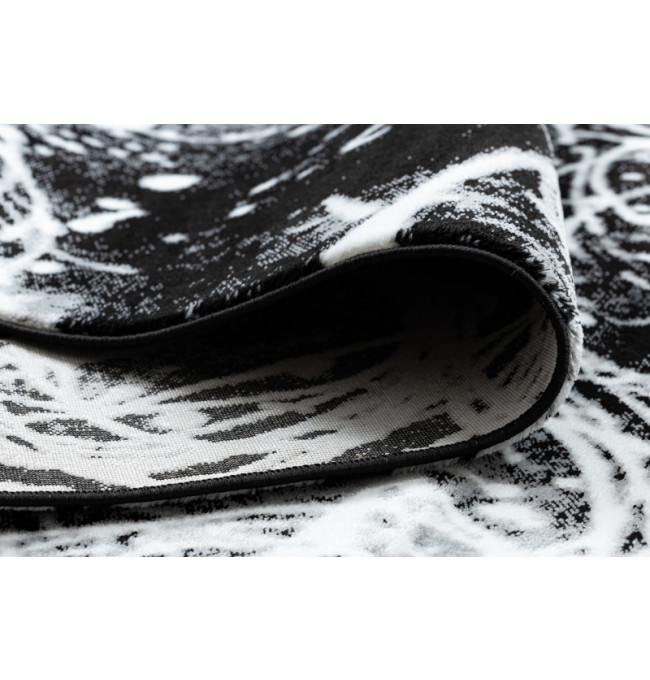 Koberec ARGENT - W9565 Abstrakcja čierny / sivý