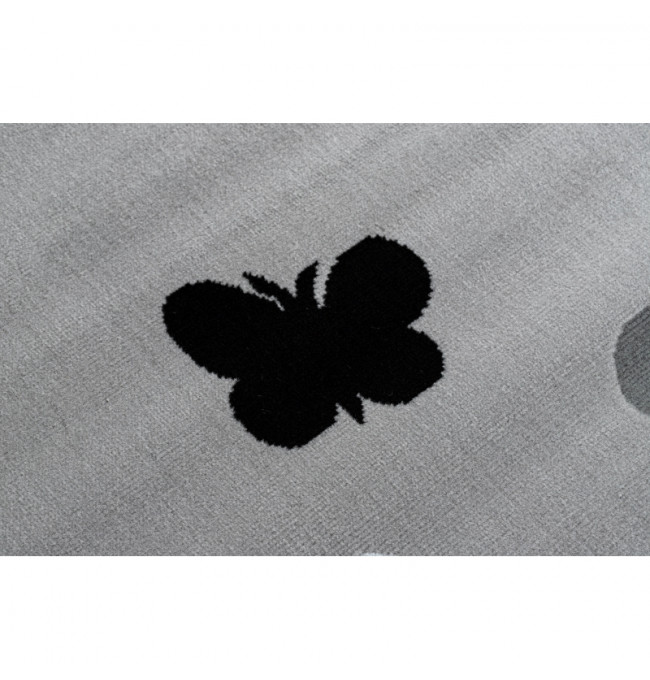 Koberec BCF ANNA Butterfly 2650 Motýle sivý / tmavo sivý