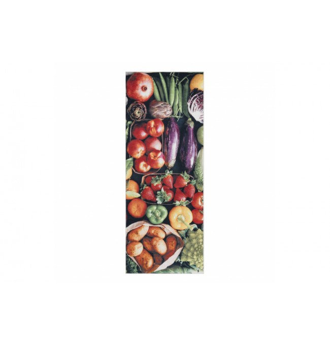 Koberec/ běhoun protiskluzový ANDRE 1711 Ovoce a zelenina, do kuchyně - zelený