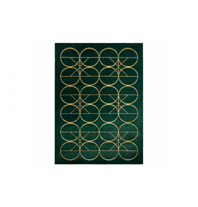 Koberec EMERALD exkluzívny 1010 glamour, styl kruhy fľaľkovo zelený / zlatý