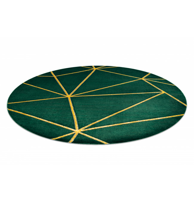 Koberec EMERALD exkluzivní 1013 kruh - glamour, geometrický zelený/zlatý