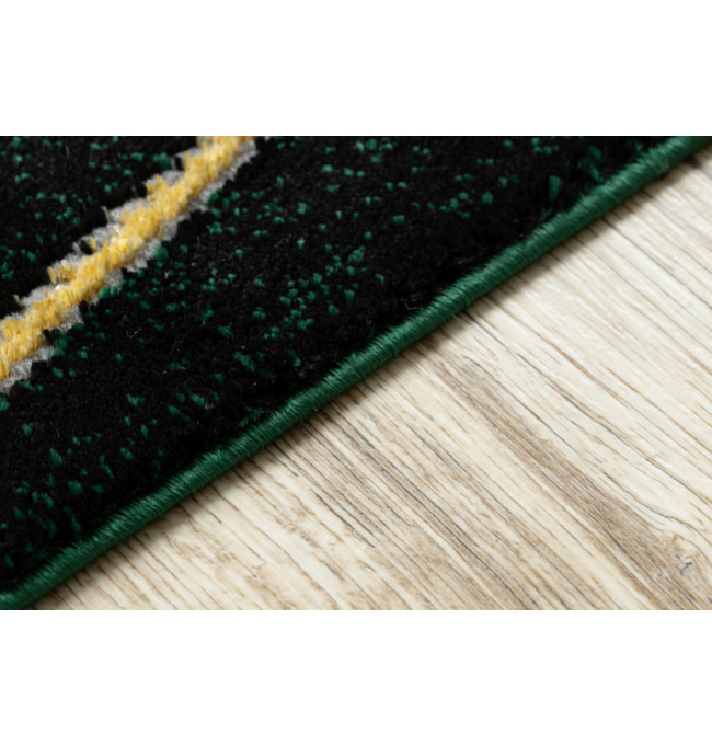 Koberec EMERALD exkluzívny 1022 glamour, styl geometrický, marmur  fľaškovo zelený / zlatý