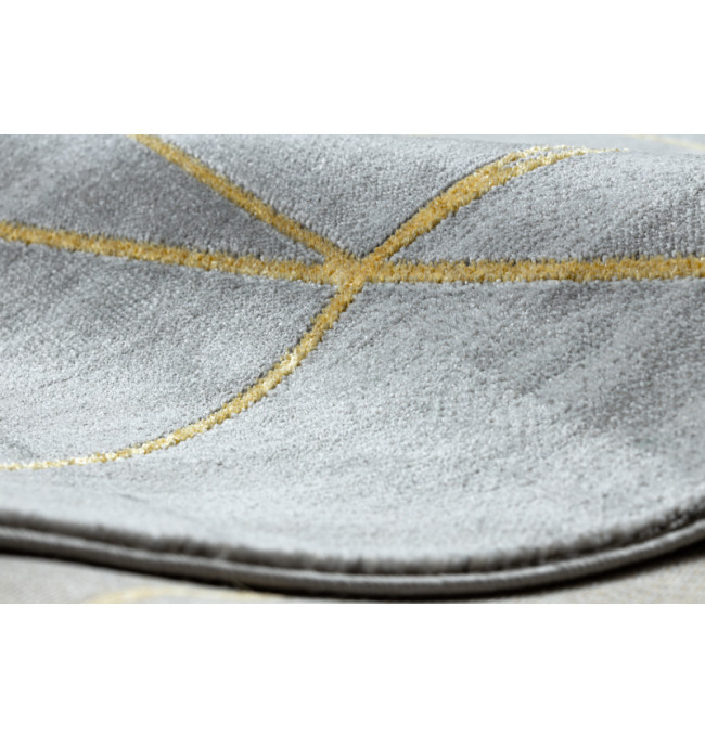 Koberec EMERALD exkluzívny 1022 glamour, styl geometrický, marmur sivý / zlatý