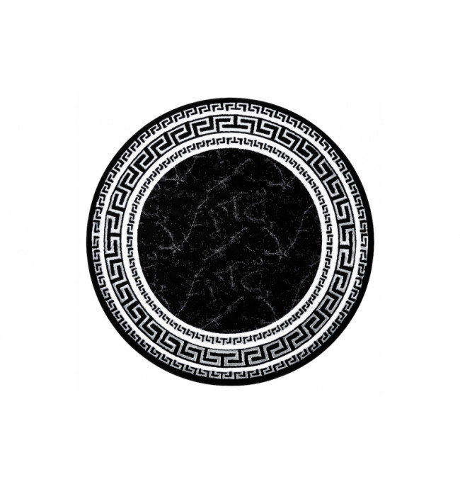 Koberec GLOSS 2813 87 kruh ramka řecký - černý