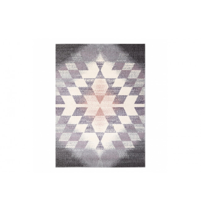 Koberec KAKE 25812757 Geometric Romby 3D fiolet/šedý/růžový