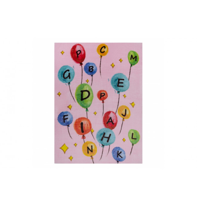 Koberec PLAY Balóny písmenká G3548-3 ružový