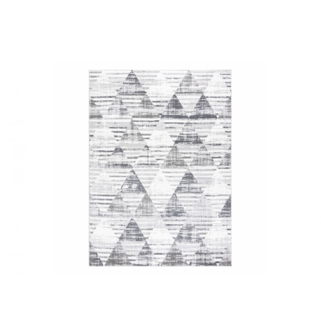 Koberec POLI 9051 Geometrický, trojúhelníky bílý / šedý
