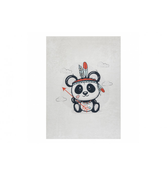 Koberec protišmykový BAMBINO 1129 Panda pre deti - krémový