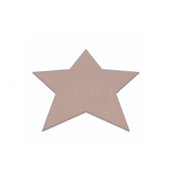Koberec protišmykový SHAPE 3148 hviezda Shaggy - špinavo ružový plyš