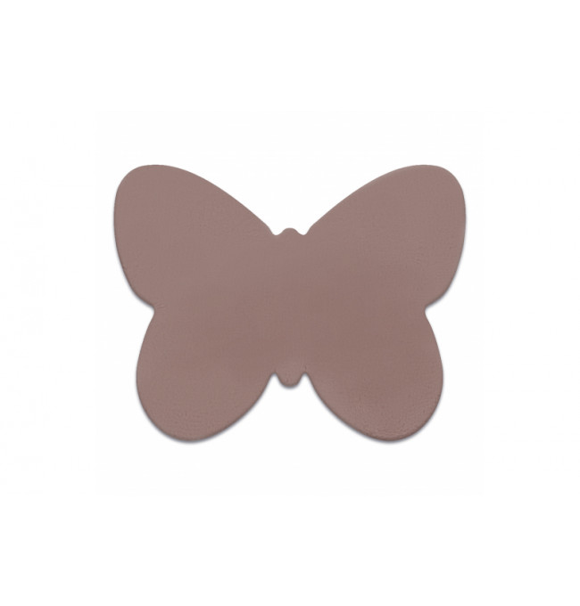 Koberec protišmykový SHAPE 3150 Motýľ Shaggy - špinavo ružový plyš