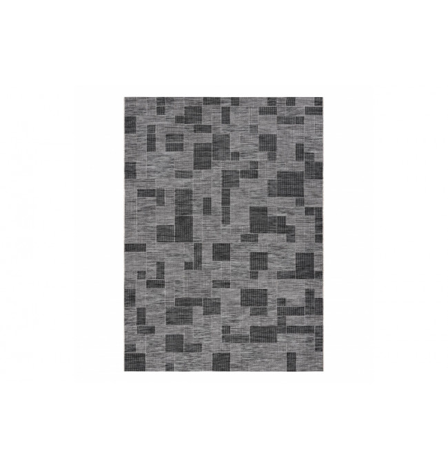 Koberec SIZAL LOFT 21107 Geometrický strieborný/čierny/sivý