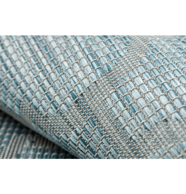 Koberec šňůrkový SIZAL PATIO ploské tkaní 3069 koniczyna marokánská - mořský modrý