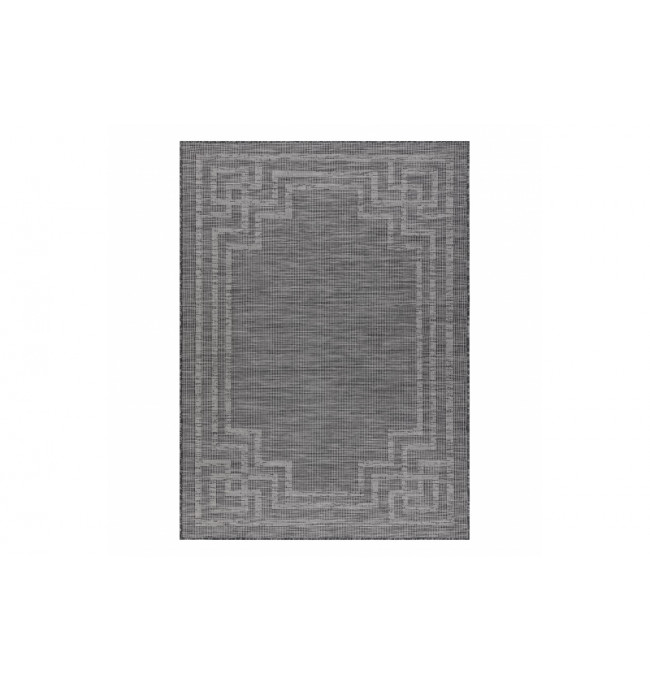 Koberec šňůrkový SIZAL PATIO ploské tkaní 3071 Řecký ramka - černý