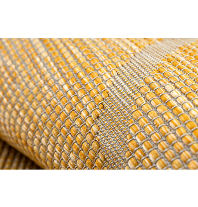 Koberec šnúrkový SIZAL PATIO ploské tkanie 3075 romby žltý / béžový