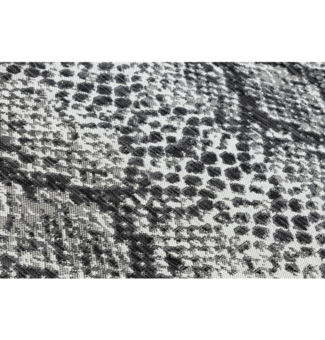 Koberec šnúrkový SIZAL SION Hadia koža 22162 ploské tkanie biely / čierny