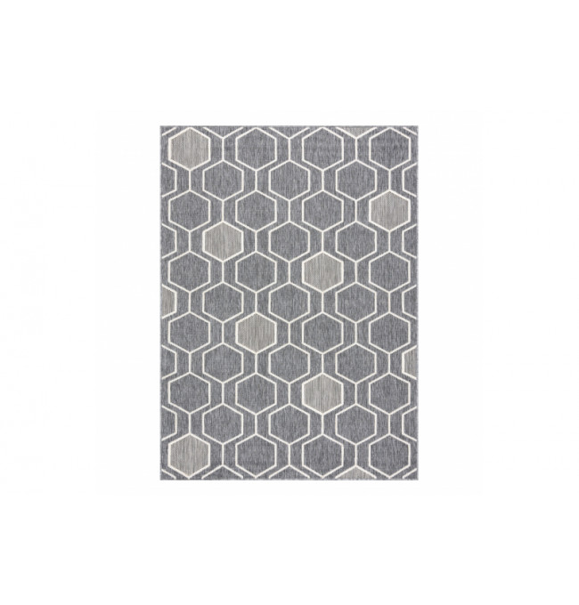 Koberec SPRING 20409332 Hexagon šňůrkový - šedý