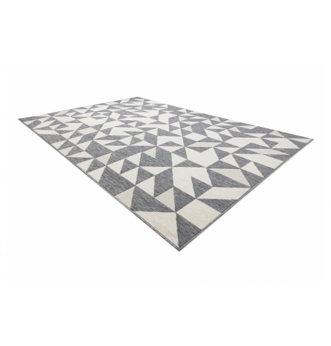 Koberec SPRING 20414332 trojúhelníky - šedý / krém
