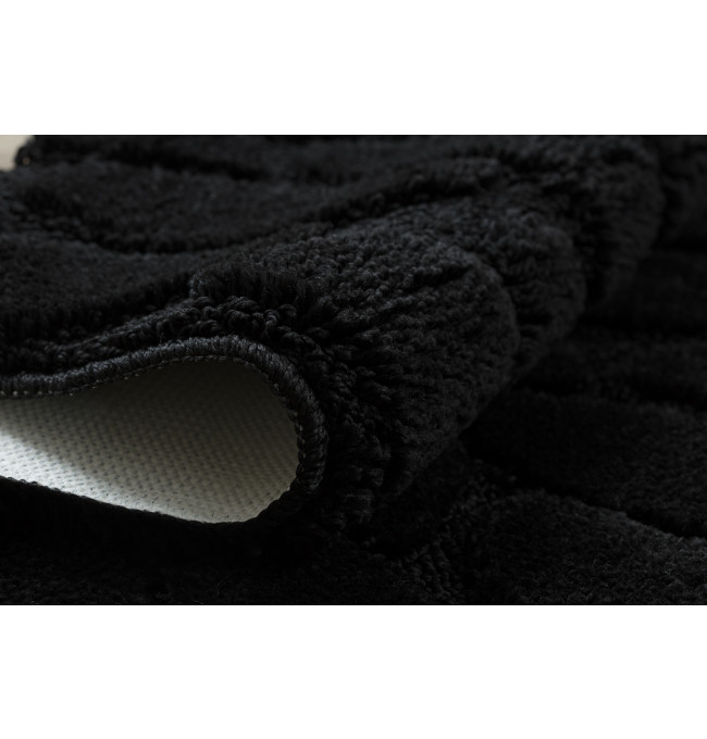 Sada koupelnových koberečků SUPREME STONES kamínky, černá