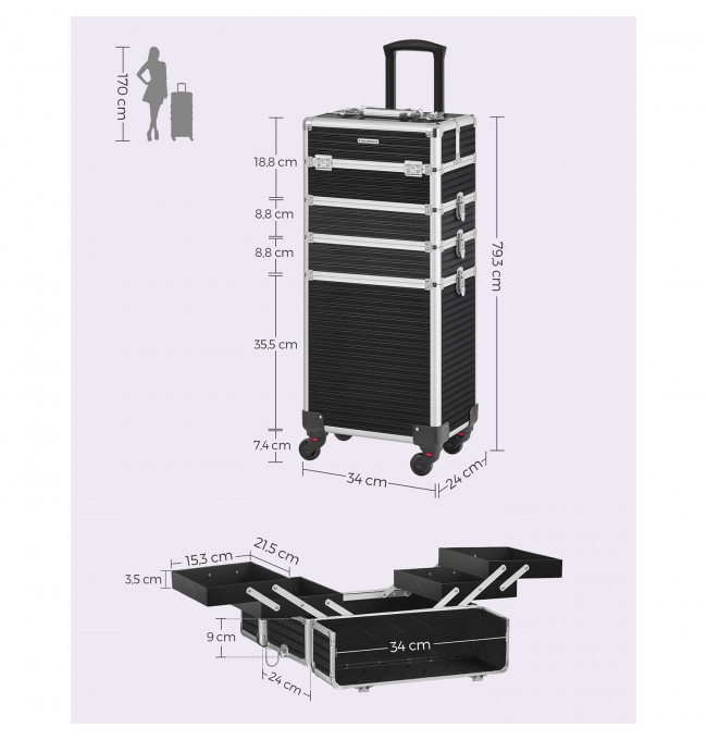 Kozmetický kufrík JHZ015B01