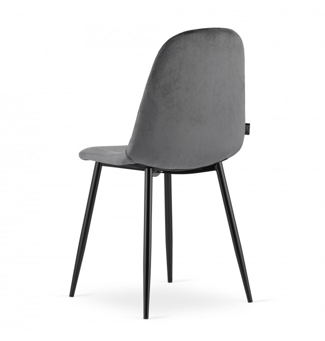 Set tří jídelních židlí COMO tmavě šedé (černé nohy) (3ks)