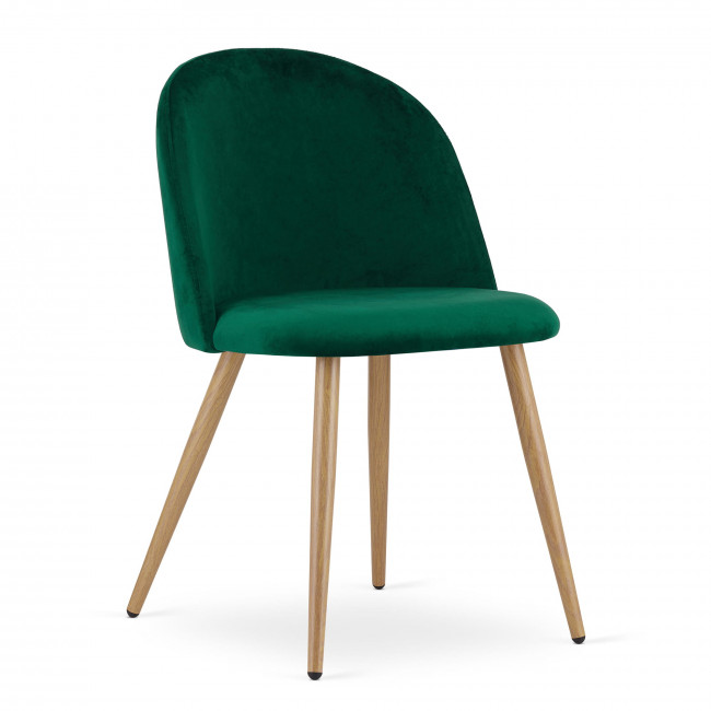 Set dvoch jedálenských stoličiek BELLO zamatové zelené (2ks)