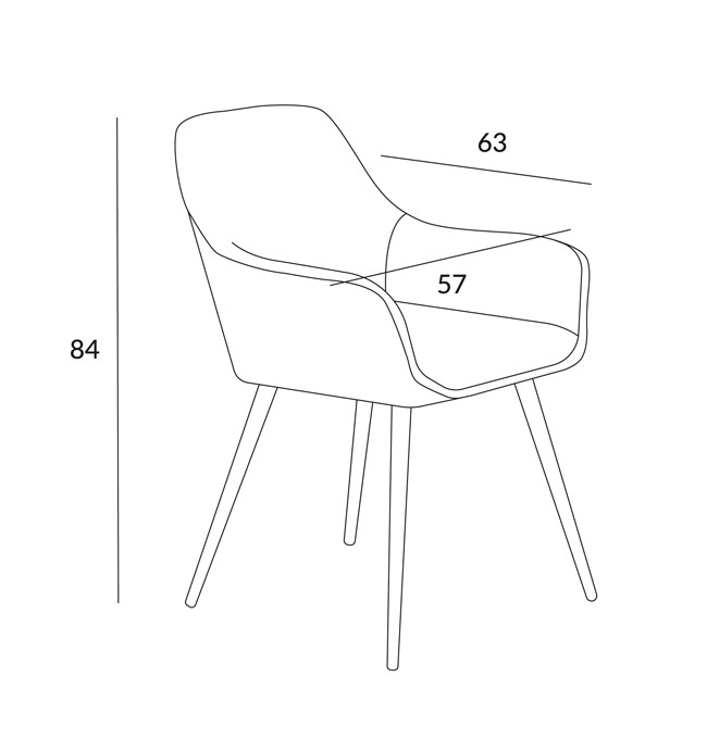 Židle CHERRY sametová granátová ALL 802978