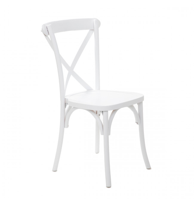 Jedálenská stolička DREV biela 875736