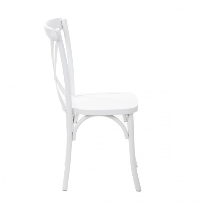 Jedálenská stolička DREV biela 875736