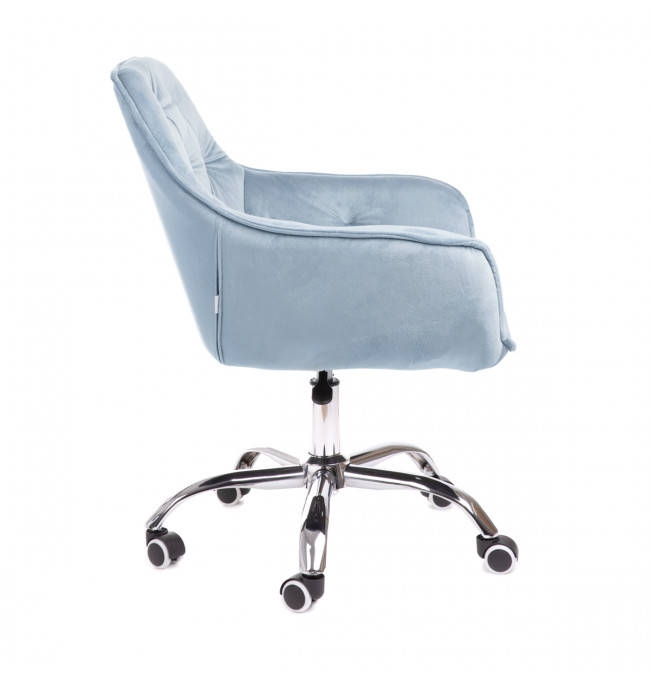 Kancelárska stolička FLOSSI zamatová modrá 859255